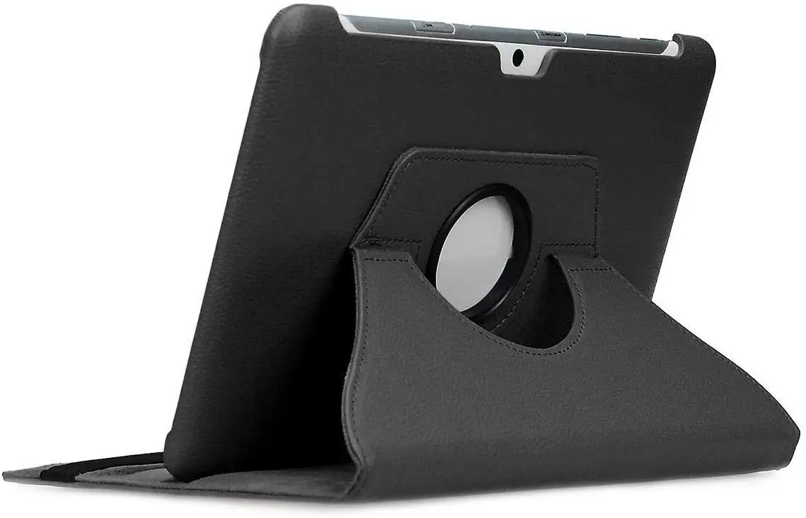 Черный Чехол для Samsung Galaxy Tab 2 P5100 P5110 P7500 P7510 10,1, вращающийся чехол, откидной Чехол из искусственной кожи с подставкой, чехол Funda Capa Para - Цвет: Черный