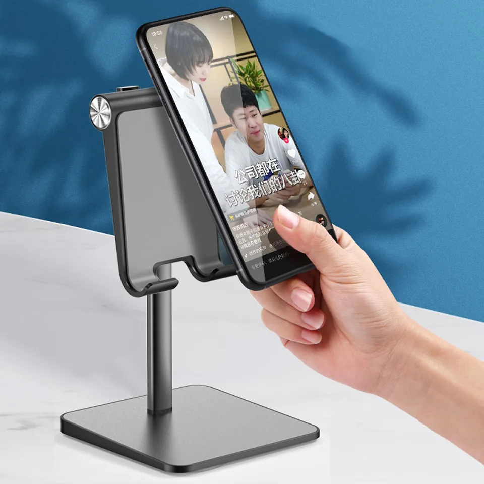 outmix alloy desktop tablet stand phone holder adjustable tablet mobile phone support desk mount for ipad air pro 12 9inch stand free global shipping