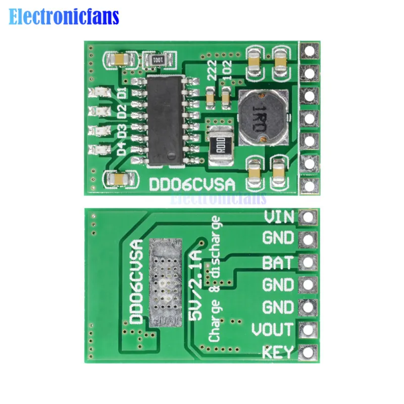 DC 5V 2.1A Мобильная мощность Diy плата 4 2 V зарядка разряда повышающий индикатор