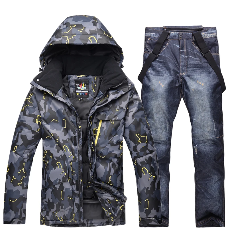 Мужские уличные спортивные зимние костюмы ветрозащитные водонепроницаемые
