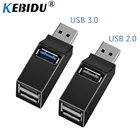 3-портовый USB-концентратор Kebidu, высокоскоростной мини-концентратор USB 2,0, разветвитель, коробка для ПК, ноутбука, кардридер для iPhone 7, 8 X, мобильный телефон