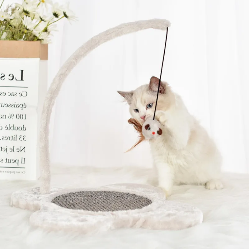 

Pet Cat Scratcher Toys Kitten Interactive Toys Funny Pet Cat Scratch Pad With Feather For Cat Toys Supplies New