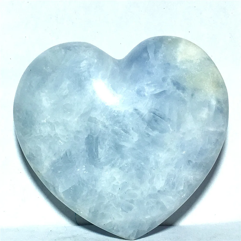 

natural celestite quartz crystal heart Home furnishing decoration stone and crystal