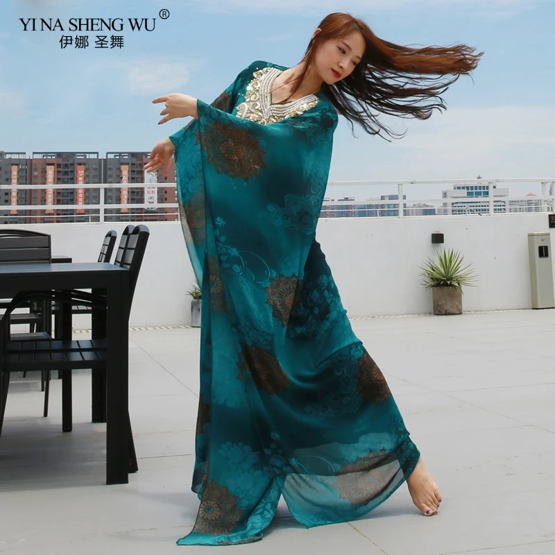 Женская Одежда для танцев одежда танца живота платье-кафтан шифоновое