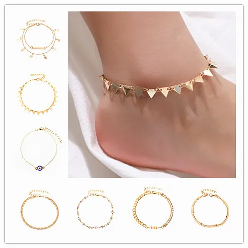 Модные браслеты на ногу с подвеской летняя цепочка для ног йоги пляжа браслет
