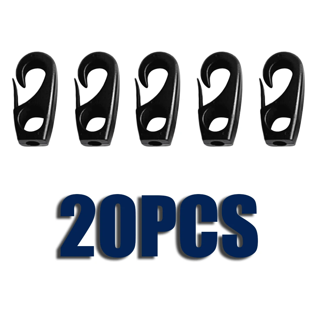 20 шт. 7 мм эластичный ударный шнур банджи веревка крючок для Каяка весло поводок