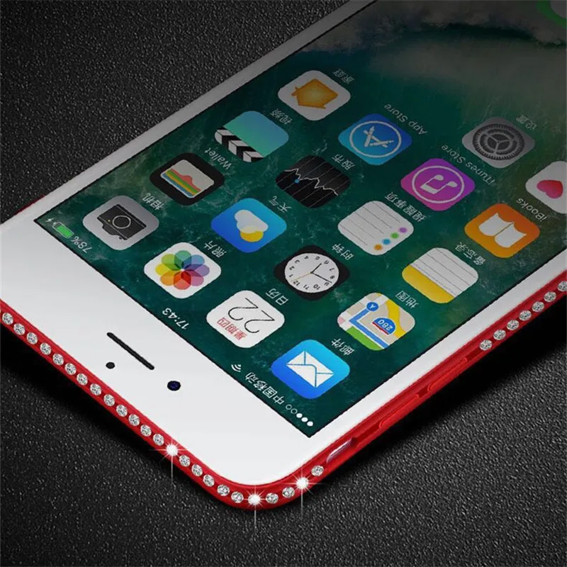 Блестящий Мягкий чехол со стразами для телефона iPhone 11 7 6 6S Plus X XR XS Max 8 задняя