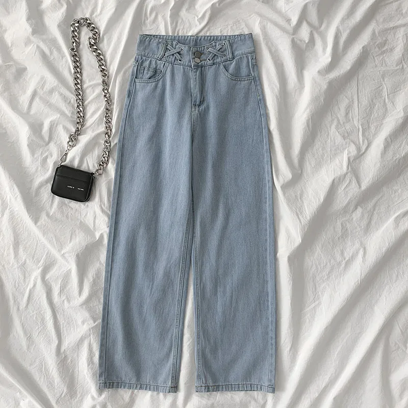 

Джинсовые брюки-стрейч, модные эластичные джинсы-карандаш с высокой талией, уличная одежда, винтажные женские джинсовые брюки, корейский стиль, осень 2021