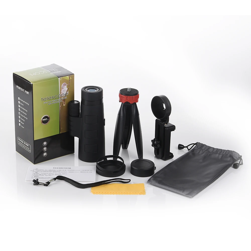 

80X100 Monocular Telescope Waterproof Metal Support Optical Lens Central Regulation for Watching Hunting