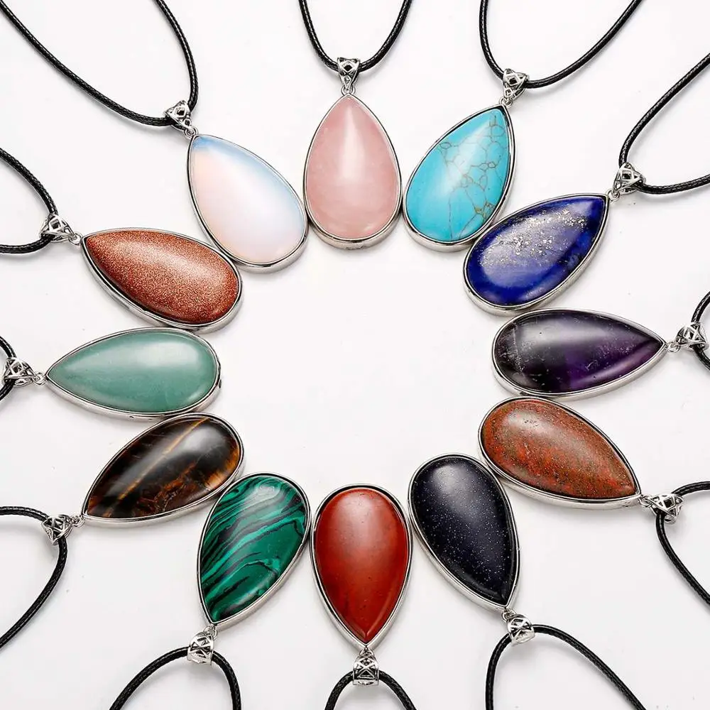 Кулон из нержавеющей стали ASHMITA кулон в виде капли воды камня для мужчин и