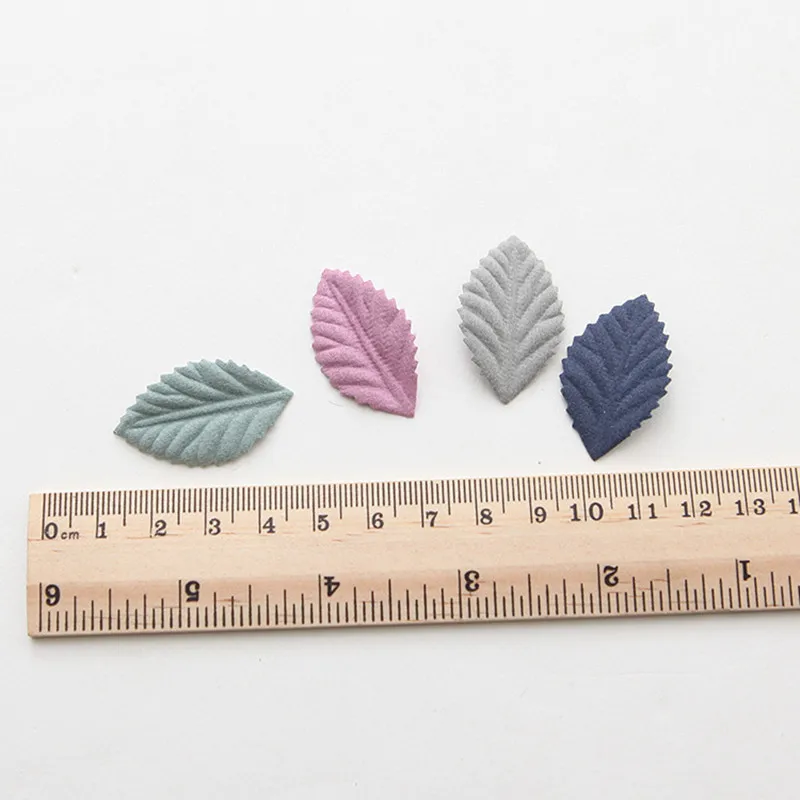50Pcs Color Handmade Leaves Headwear Accessories DIY Craft Supplie Garment Wedding Decor Kids Scrapbooking Materials Leaf Blade | Дом и сад