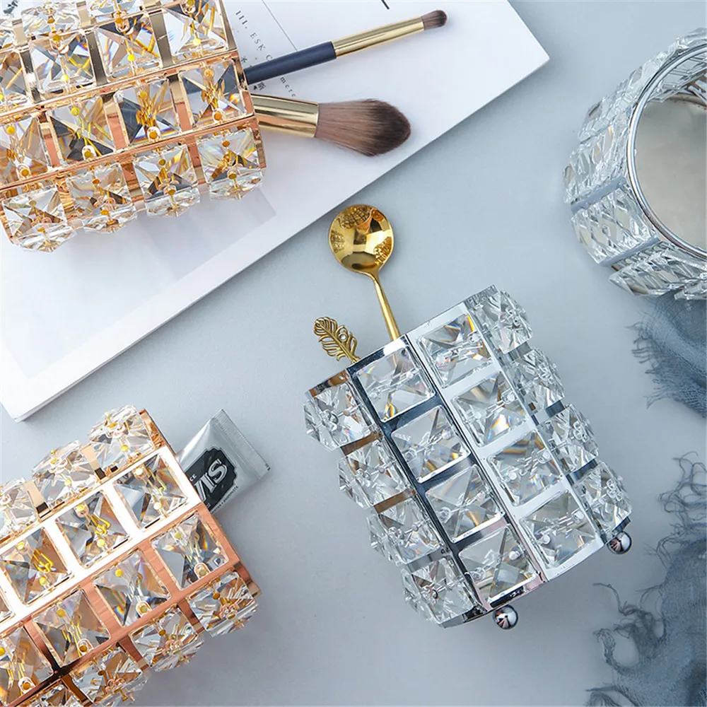 Металлическая трубка для хранения кистей макияжа карандаш бровей органайзер из