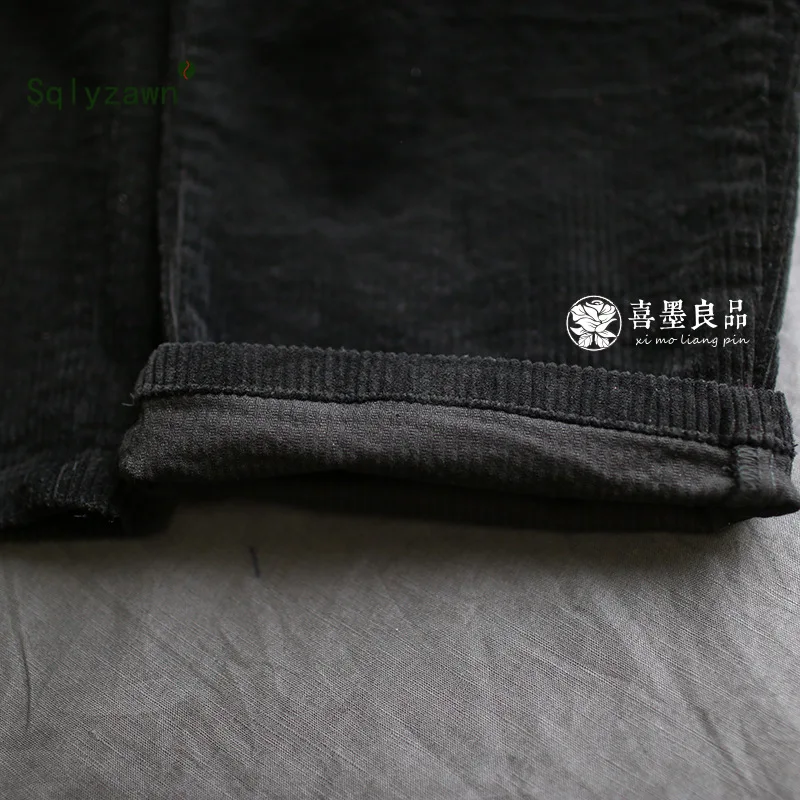 

2019 Autumn Vintage Jumpsuits Overall Cotton Corduroy Pants Women Vintage Loose Strap Thick Warm Pocket Casual Jumpsuits Romper