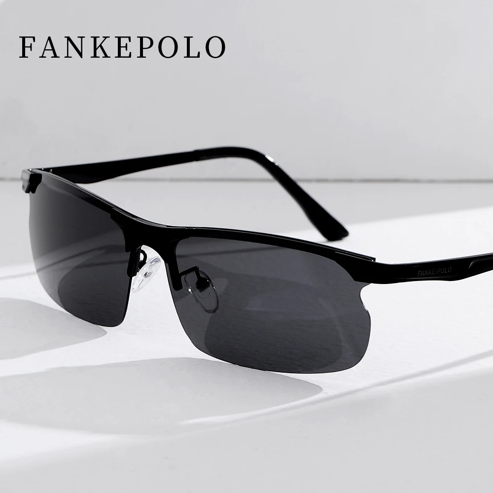 FANKEPOLO, мужские Модные поляризованные солнцезащитные очки, классический фирменный дизайн, мужские уличные зеркальные солнцезащитные очки с УФ-защитой для вождения, спортивные солнцезащитные очки
