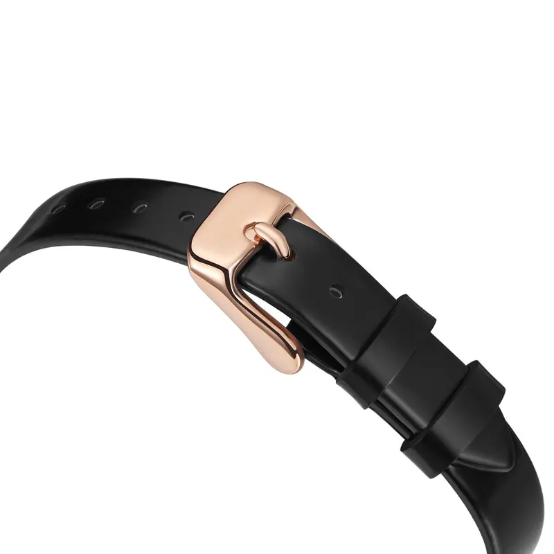 

2021 New Dress Ladies Watch Rose Gold Square Clock Waterproof Women's Quartz Watches Female Top Brand Luxury Leather Strap Table