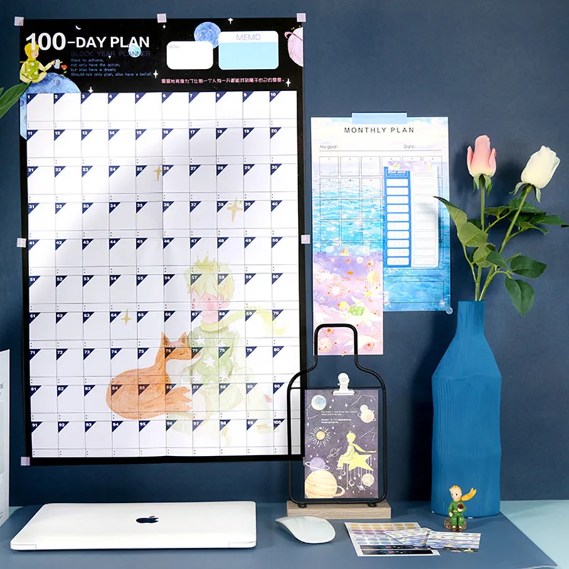 Планировщик с обратным отсчетом на 100 дней планировщик цели настольный