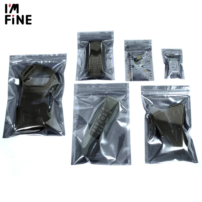 Антистатический алюминиевый пакет для хранения 100 шт./лот перезаряжаемый