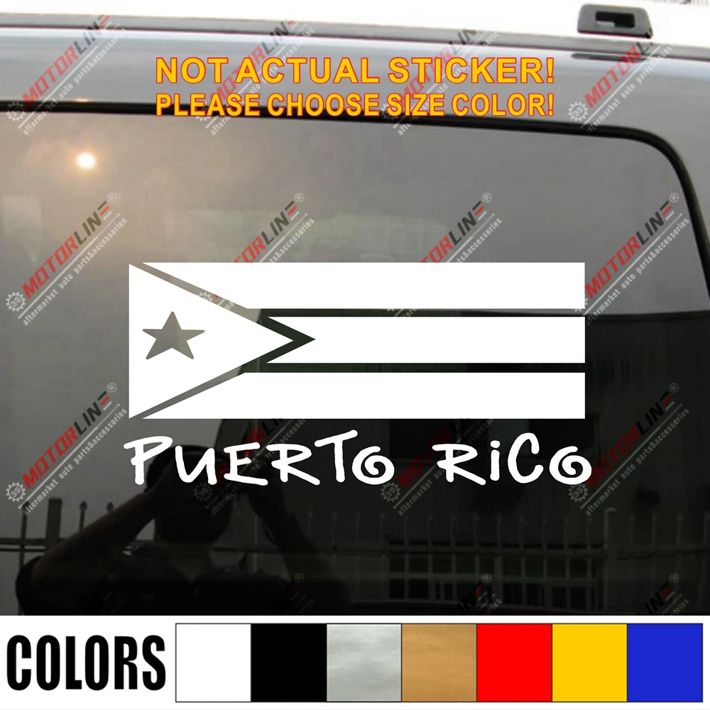 Флаг Пуэрто-Рико автомобиль грузовик Наклейка виниловая высечка без фона |