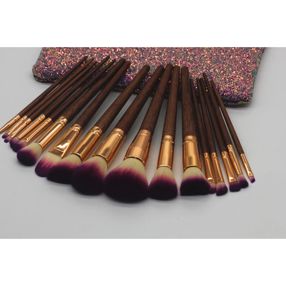 17 шт. консилер из синтетического волокна кисть для смешивания румян набор кистей