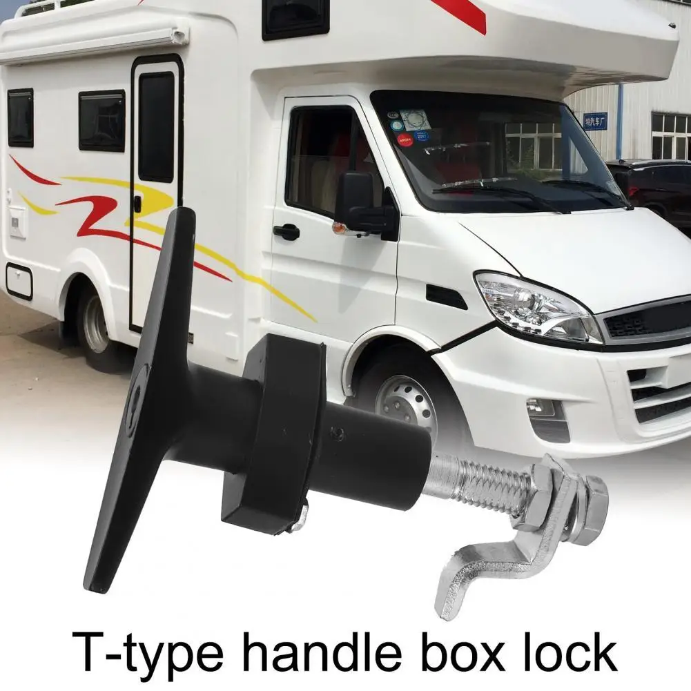 

Metal Exquisite Universal Trailer Handle Lock Black T Handle Lock Convenient for Mobile Machinery Shop