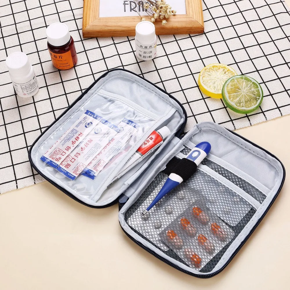 

Travel Portable Storage Bag First Aid Emergency Medicine Bag Outdoor Pill Survival Organizer Emergency Kits Package