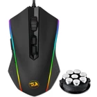 Игровая мышь Redragon M710, высокоточная программируемая RGB подсветка, режимы настройки, грузики, 10000 DPI, для ПК, ноутбука, геймерская мышь