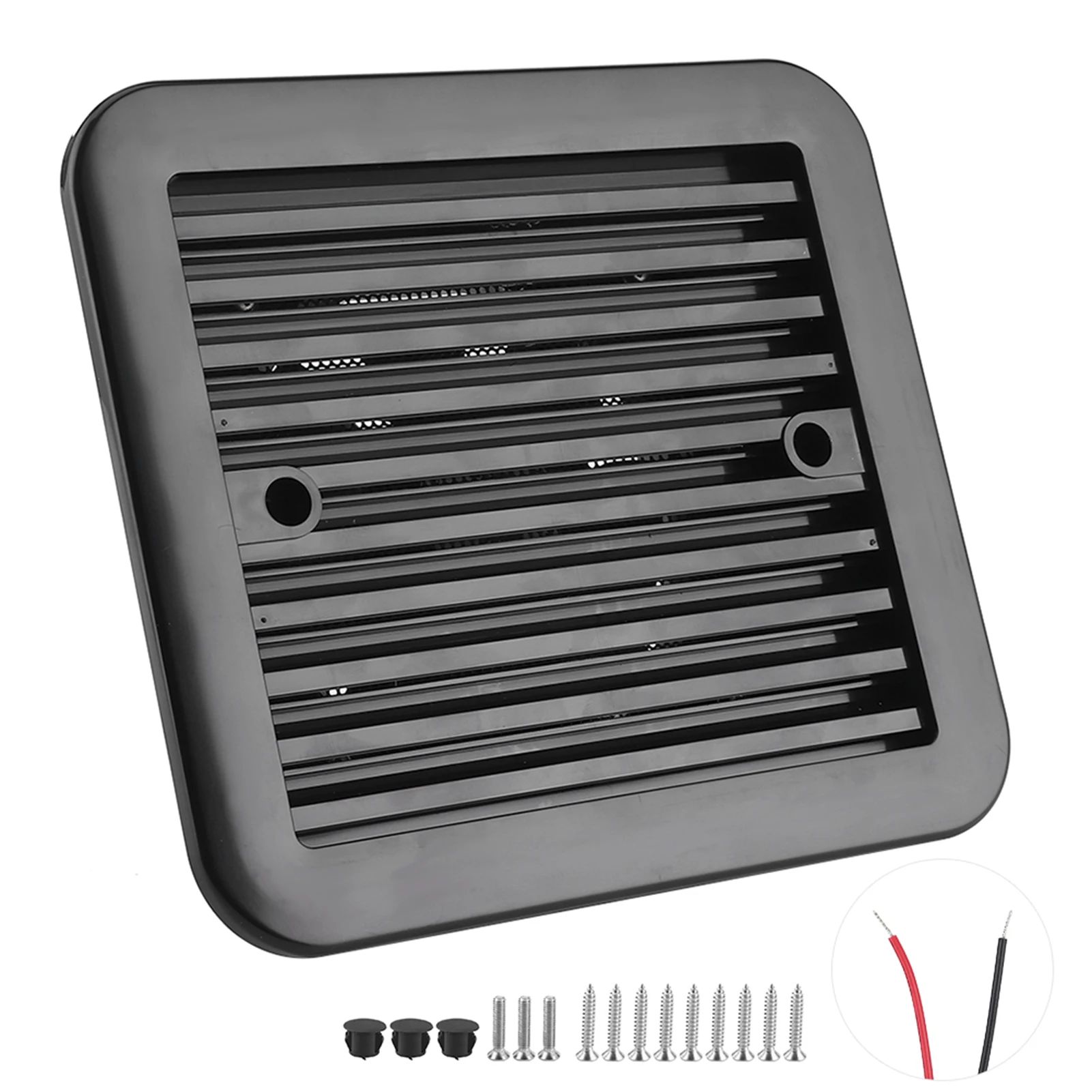 12V 4W охлаждающий вентилятор со шторками Vent One‑Way сбоку при сильном ветре