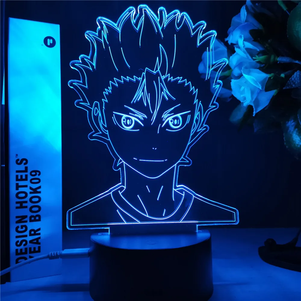 3d лампа Аниме Haikyuu Nishinoya Yuu фигурка для детей декор детской спальни ночсветильник