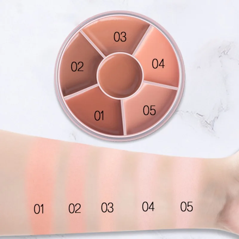 6 color Крем для макияжа лица осветляет цвет кожи покрытие пятен водонепроницаемый