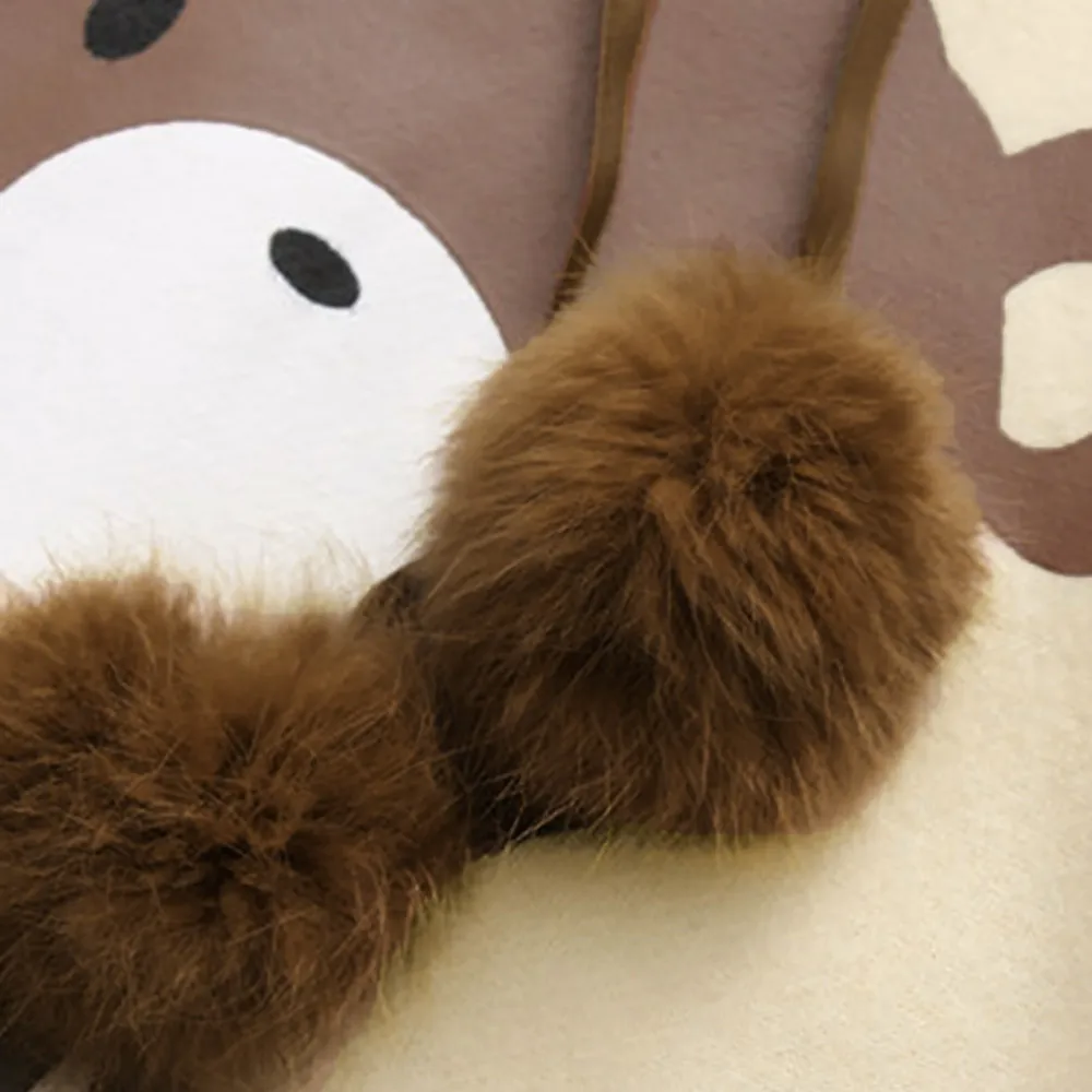 

Fashion Harajuku Cute Bear Print Hoodies Women Plush Ball Hooded Tops Sweatshirt Female Ladies Autumn Winter Pullover Streetwear