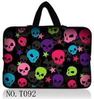 colourful skulls laptop sleeve for macbook air pro 12 13 3 14 15 laptop bag notebook tablet case for xiami dell lenovo cover