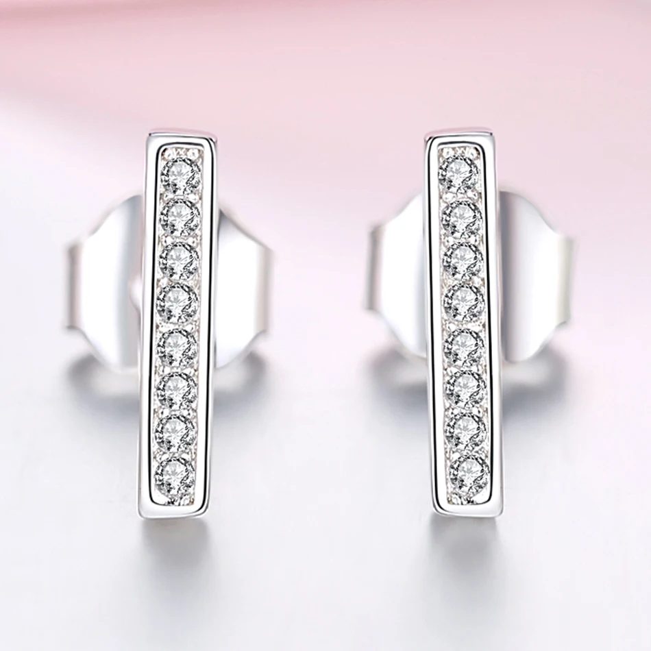 Женские простые серьги-гвоздики ELESHE минималистичные квадратные из