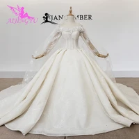 aijingyu plus size gowns with norway real sample queen silk fashion western long back wedding dress