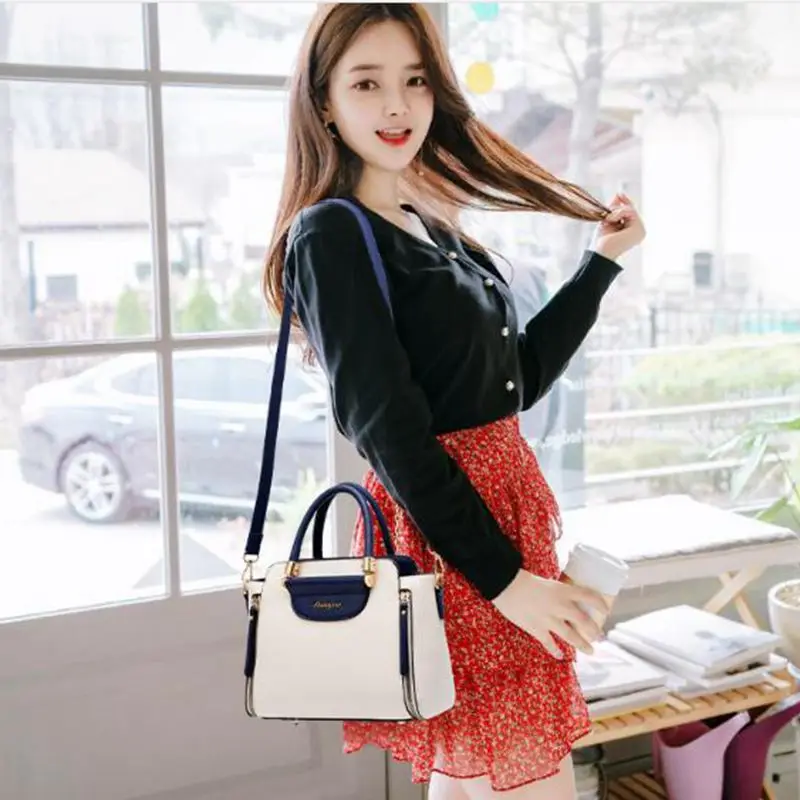 

2020 New Handbags Women's Panelled Solid Shoulder Bags For Female Hand Bag Handbags Women Famous Brands PU Leather Small Bag