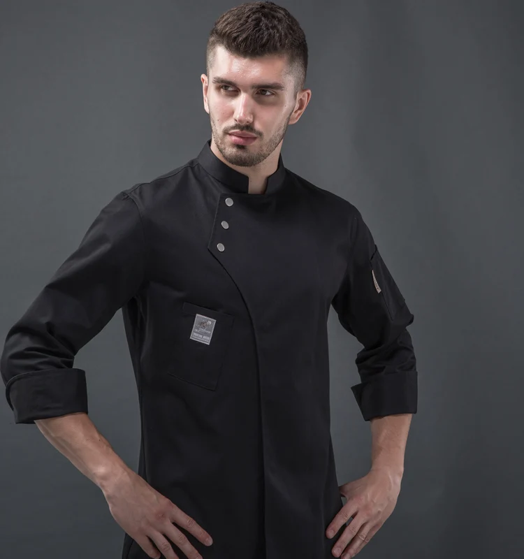 

Long Sleeve Working Clothes For Men Chef Jacket Restaurant Kitchen Cooking Chef Coat Apron For Kitchen Professional Uniform