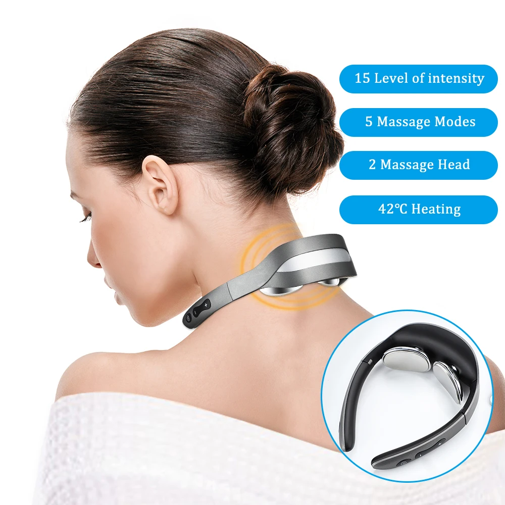 

Умный импульсный массажер для шеи и плеч, 5 режимов