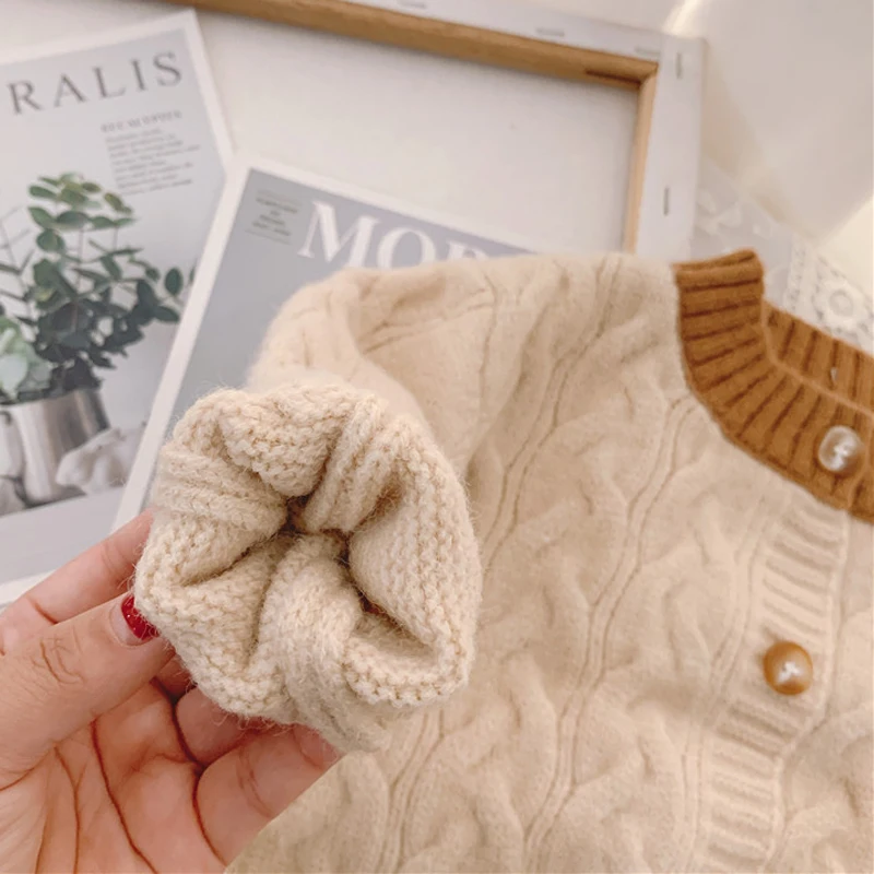 New Cotton Kids Cardigan Boys Girls Children's Knit Cardigan Sweaters Autumn Winter Thicken Kids Knitwear Coats LZ298