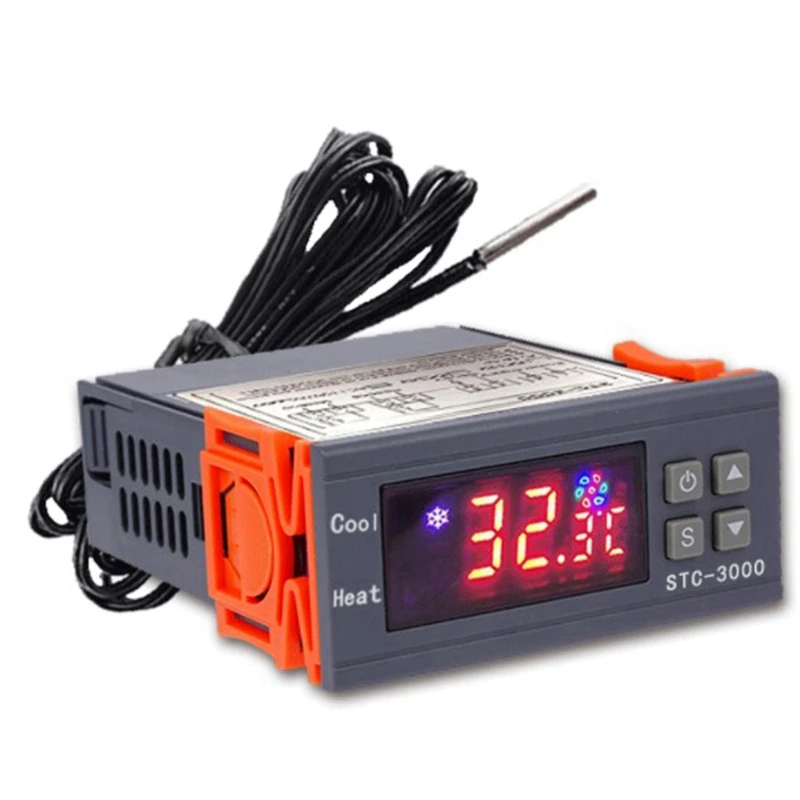 

STC-3000 Высокоточный цифровой термостат для контроллер температуры для инкубатора терморегулятор нагревательные охладительные 220V