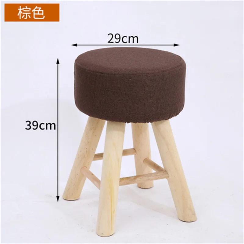 Тканевые табуреты из сосны модный диван современный твердый деревянный табурет