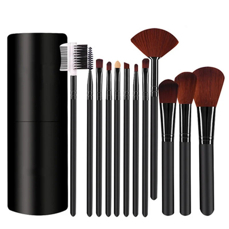 

12pcs Makeup Brushes Set Foundation Powder Eyeshadow Eyebrow Eyelash Make Up Brush Kit Box Cosmetic Beauty Tool Professional