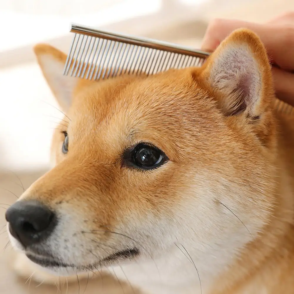 Длинный толстый шерстяной шпиц расческа из нержавеющей стали для спутывания