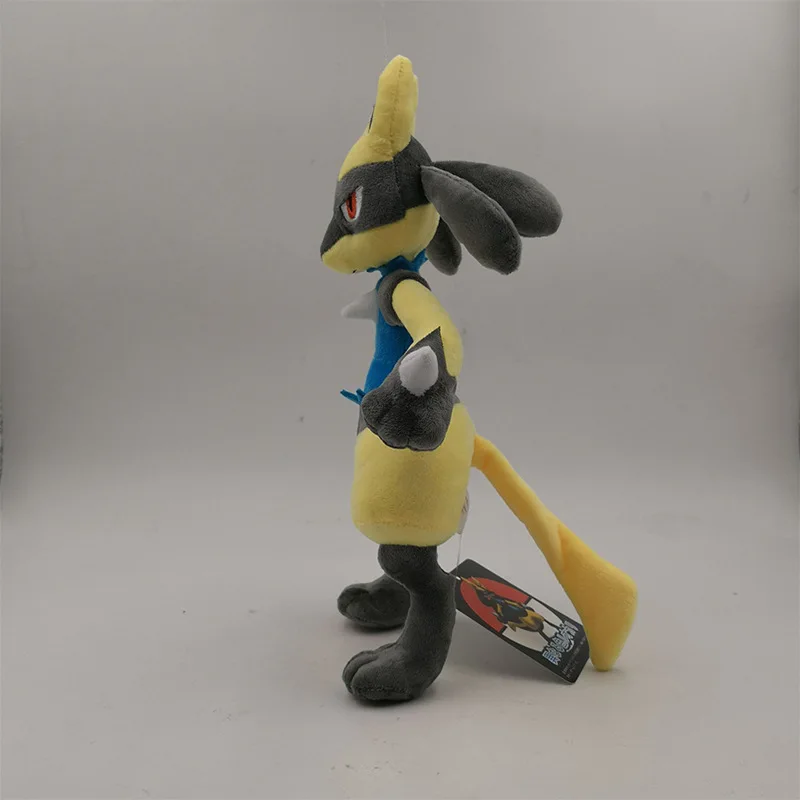 

30cm plush standing Lucario Halloween Christmas gift kid Cartoon movie game good quality new hot cute lifelike doll toy