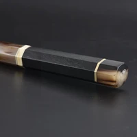 horn natural black ebony wood handle octagonal handle damascus semi finished knife diy handle manual kitche crafts p6f4
