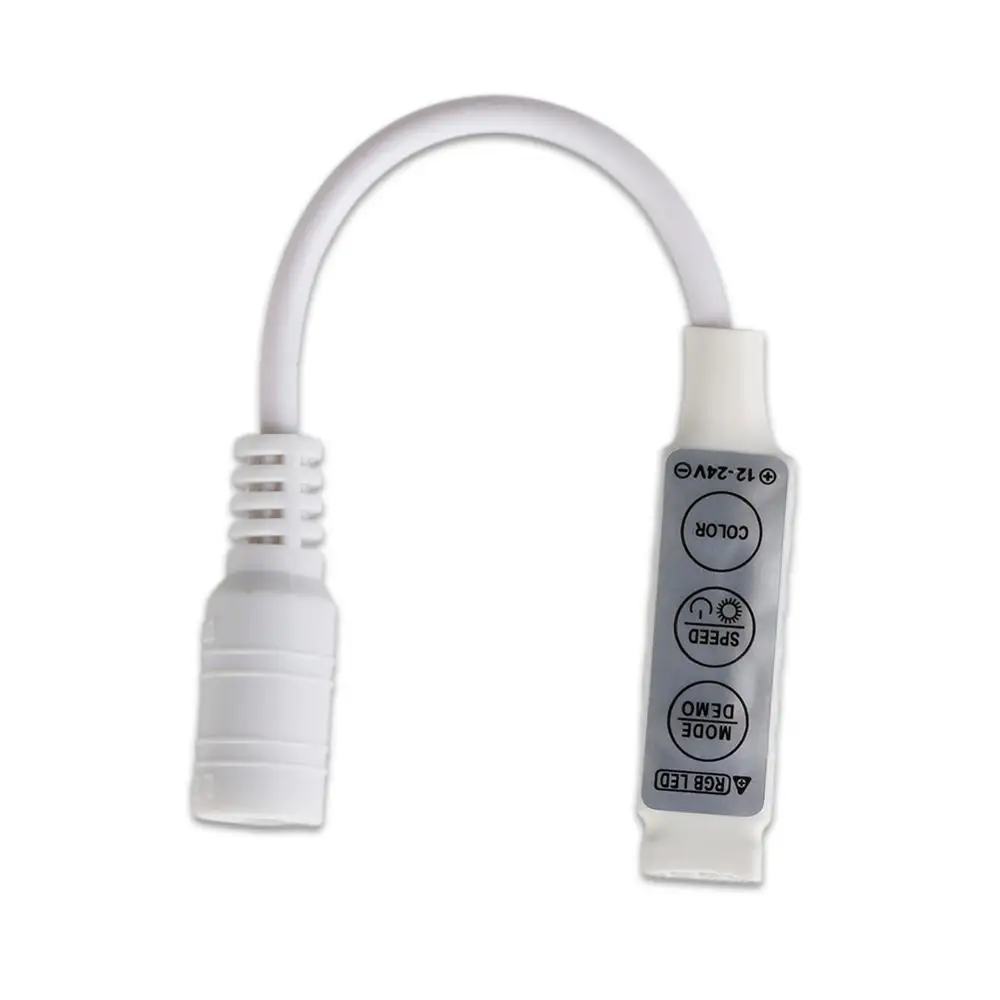 Мини контроллеры постоянного тока 12 В 24 светодиодный светильник с 3 клавишами RGB