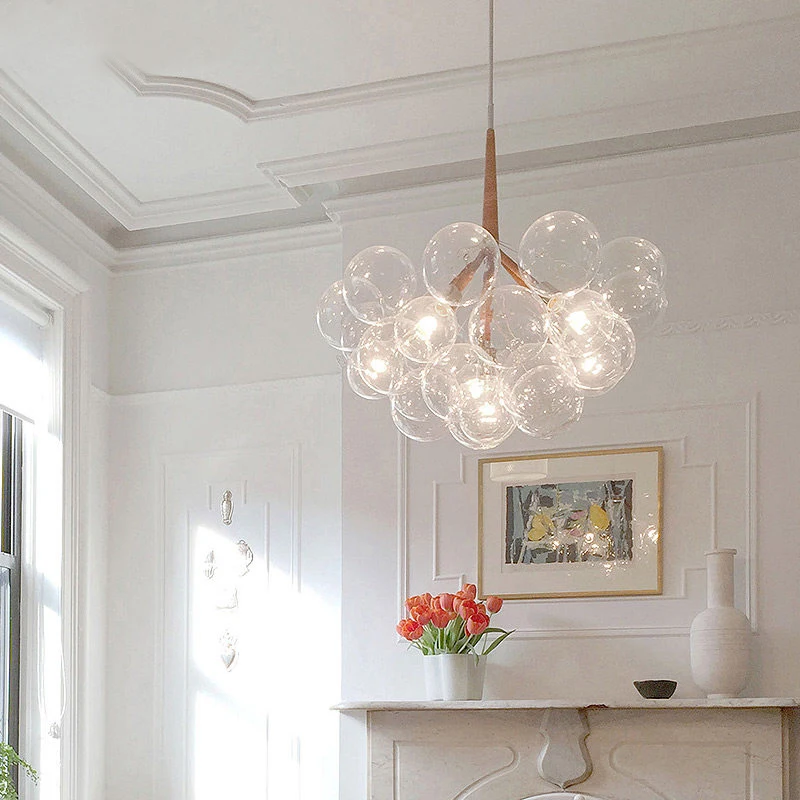 Индивидуальная спальня E27 художественный стеклянный шар пузырьковый подвесной