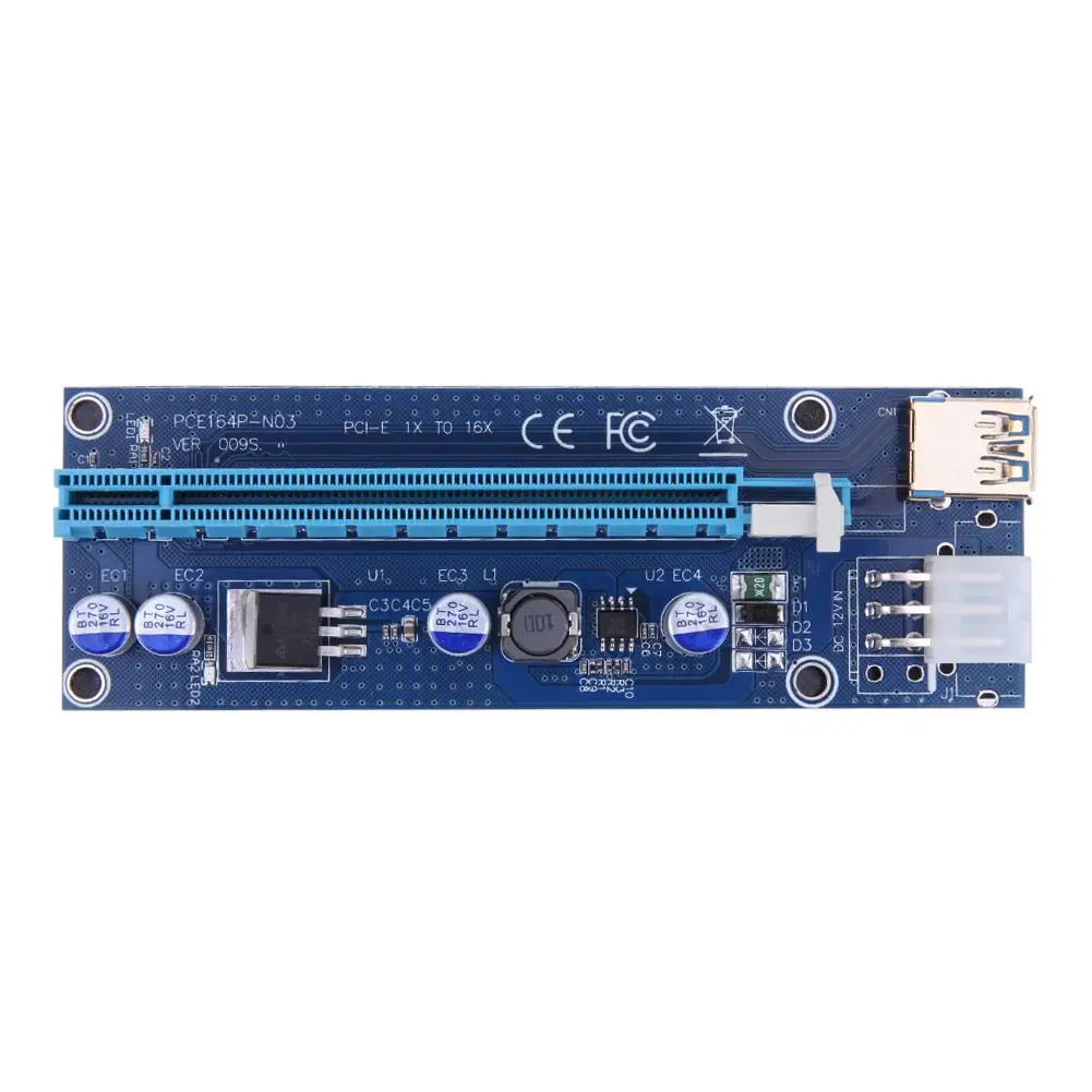 10 шт. Ver009s 60 см Usb 3 0 Pci E Экспресс 1X 4X 8X 16X расширитель Riser карта адаптера Sata 15Pin до 6 Pin