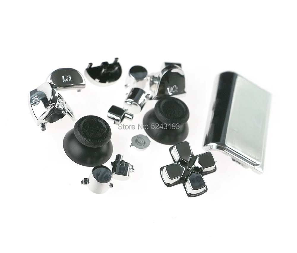 Комплект хромированных кнопок L1 R1 L2 R2 50 комплектов сменные колпачки для