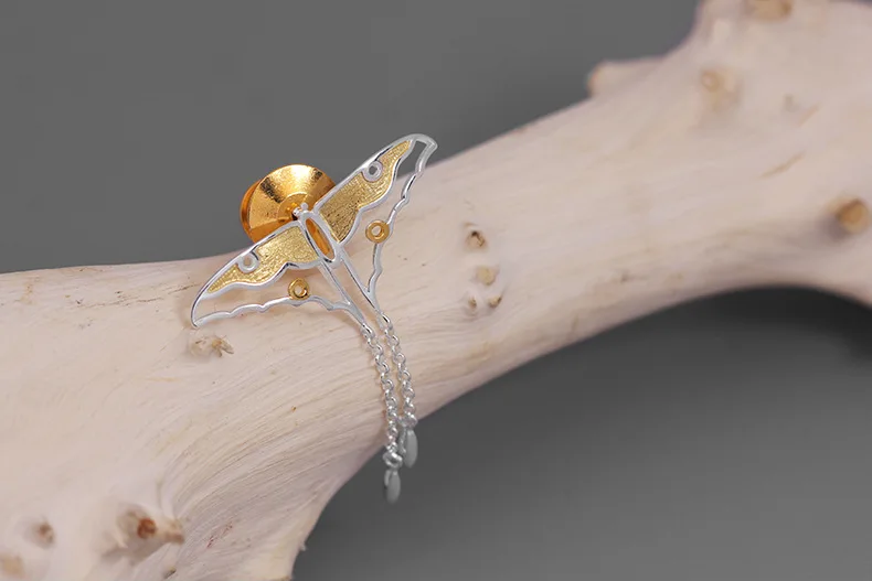 INATURE 925 пробы Серебряная бабочка воздушный змей Броши для женщин модные свадебные украшения подарок