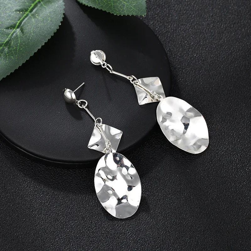 2019 корейский Серебряный Золотой массивные Серьги Геометрические Висячие серьги