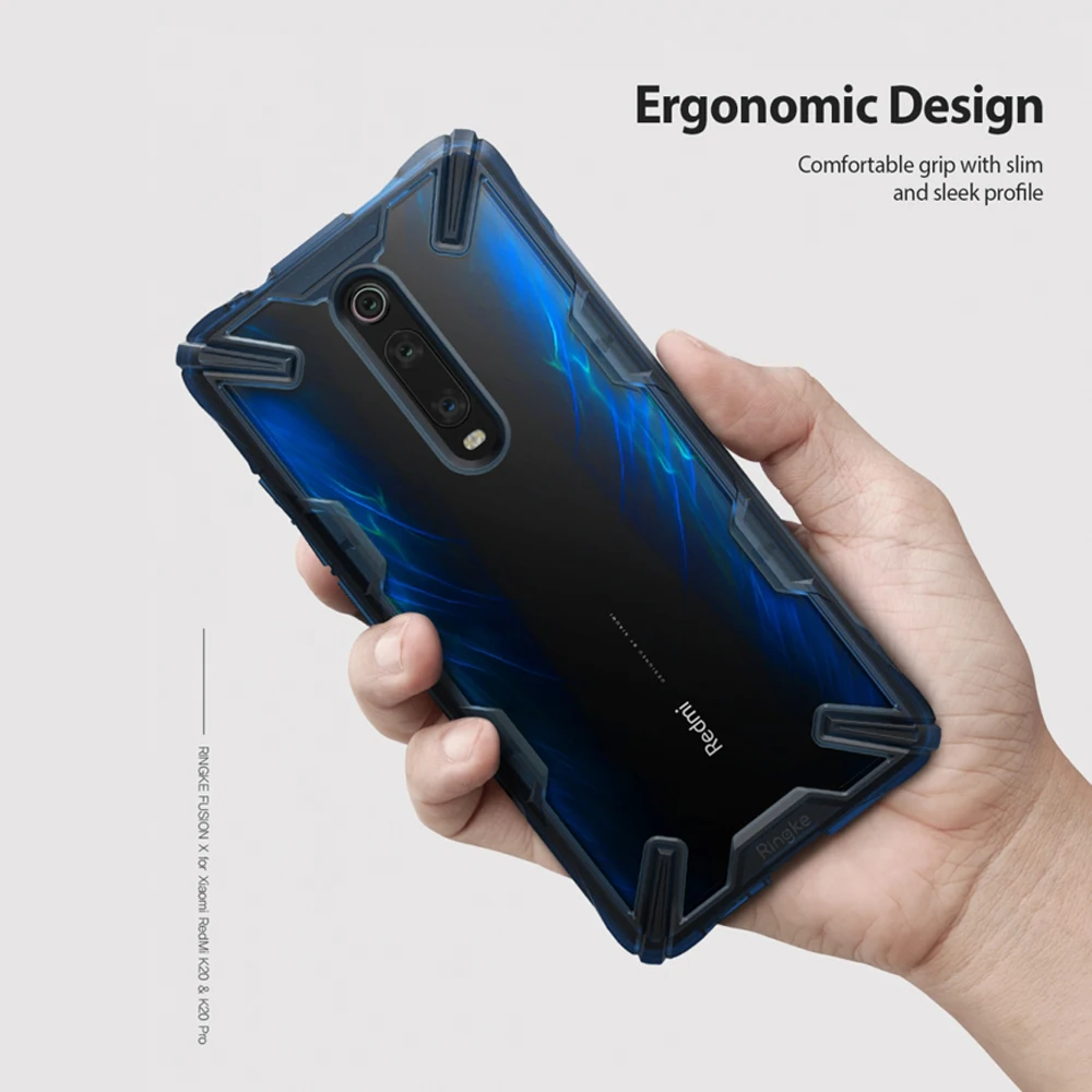 Чехол Ringke Fusion-X для Xiaomi mi 9T(mi 9T Pro), Прозрачная Жесткая задняя крышка из поликарбоната, мягкая ТПУ Рамка для Red mi K20(K20 Pro